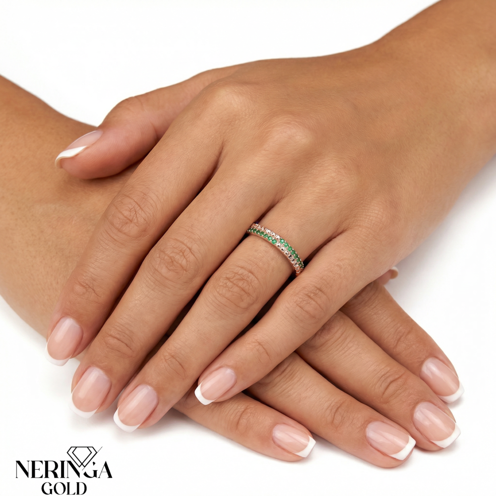 Rose gold women's ring #64998