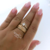 Rose gold women's ring #65502