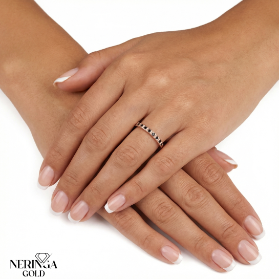 Rose gold women's ring #68992