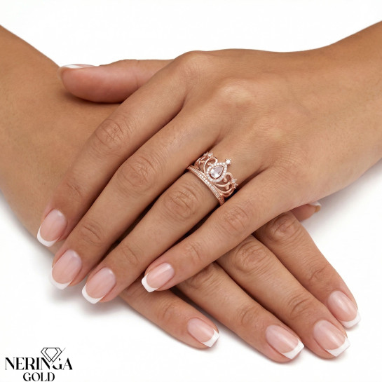 Rose gold women's ring #67598