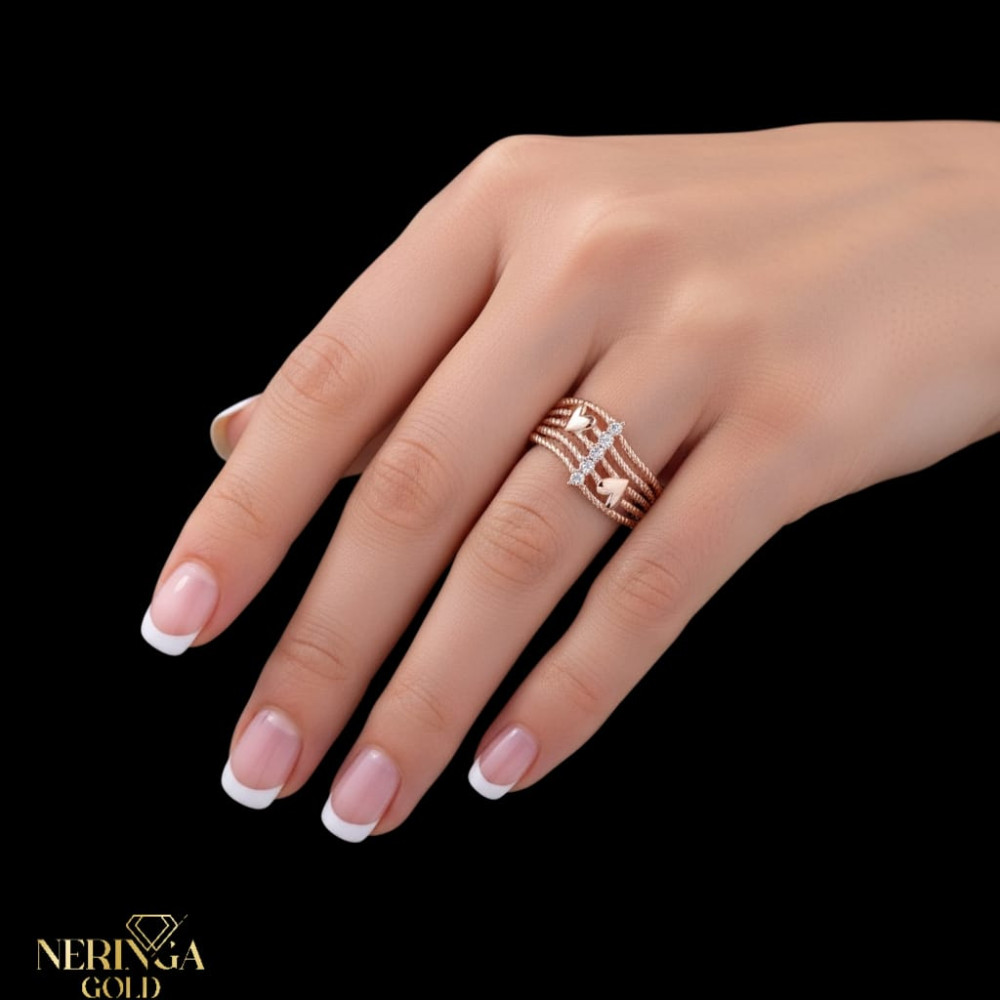 Rose gold women's ring #67600