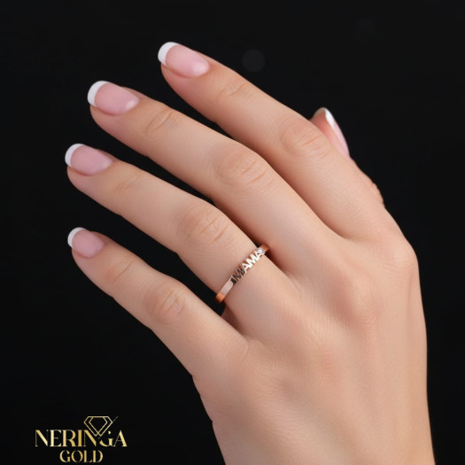 Rose gold women's ring #68908