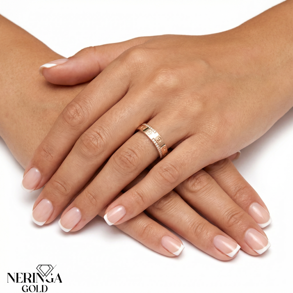 Rose gold women's ring #67607