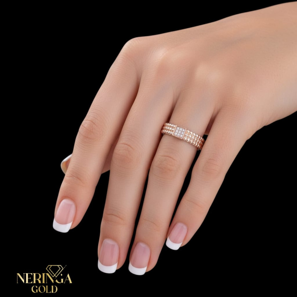 Rose gold women's ring #67608