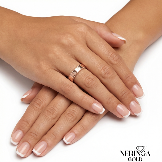 Rose gold women's ring #67615