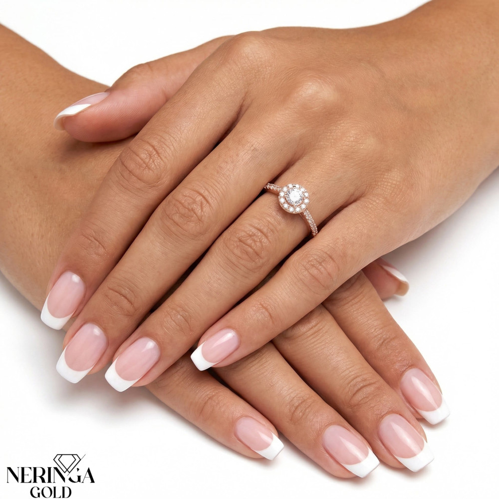 Rose gold women's ring #67603