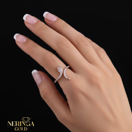 Rose gold women's ring #67725