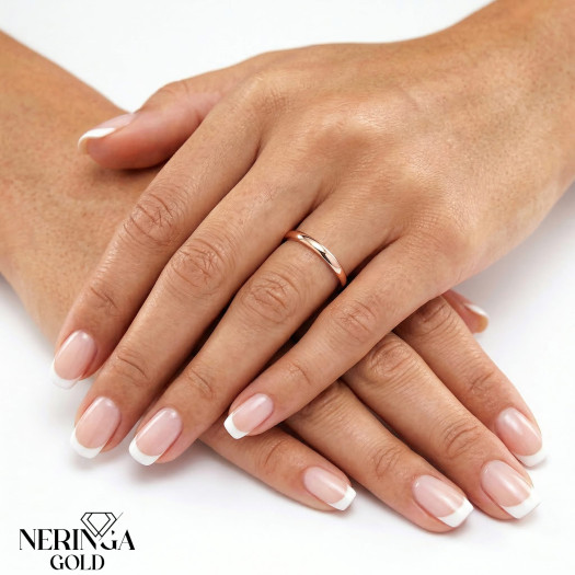 Rose gold women's ring #68994