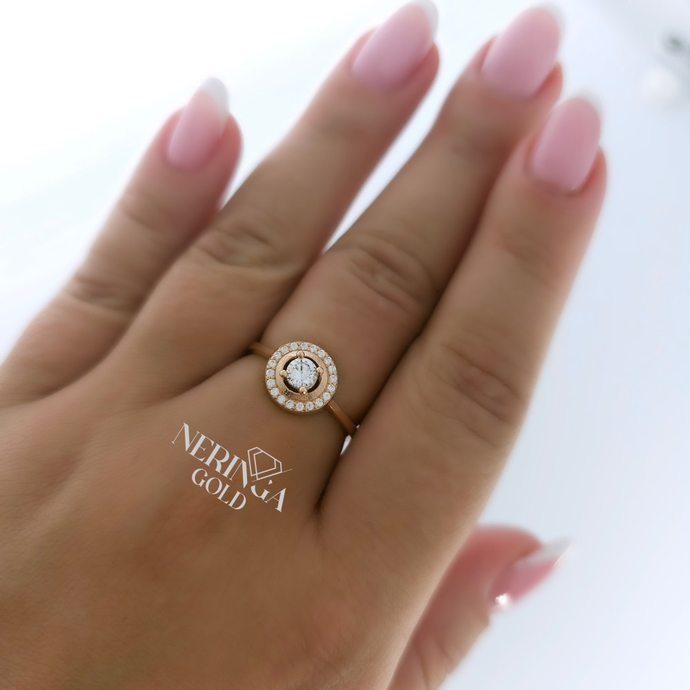 Rose gold women's ring #65434