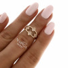 Rose gold women's ring #63796