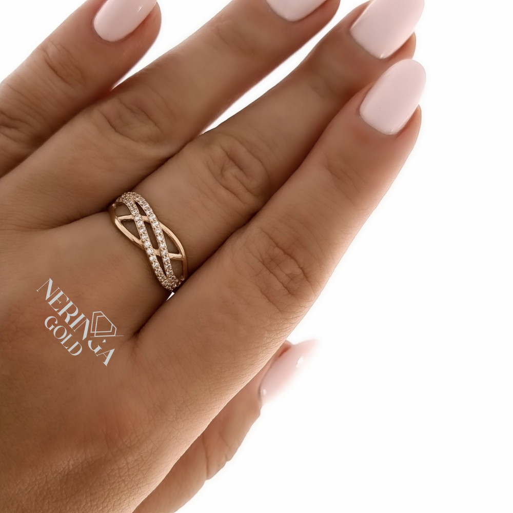 Rose gold women's ring #65484