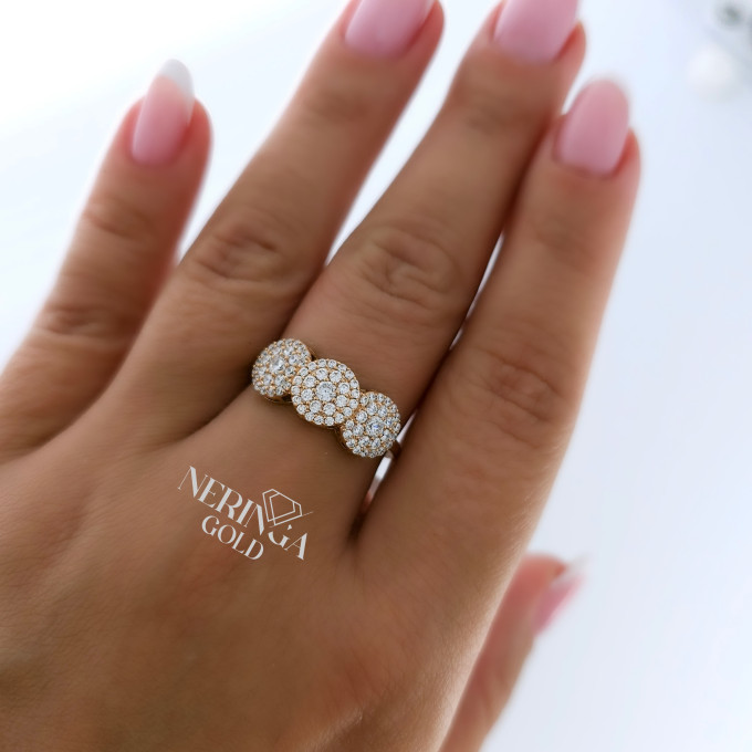Rose gold women's ring #60979