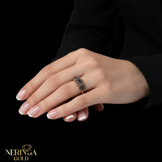 Rose gold women's ring #65395