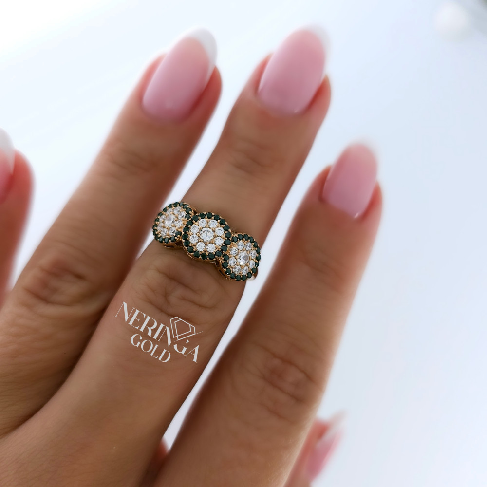 Rose gold women's ring #65043