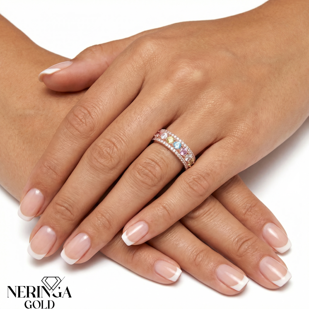 Rose gold women's ring #65606