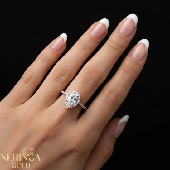 Rose gold women's ring #65595