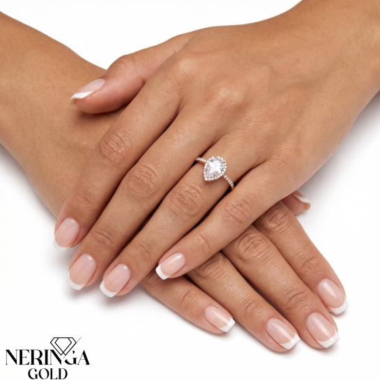 Rose gold women's ring #65666