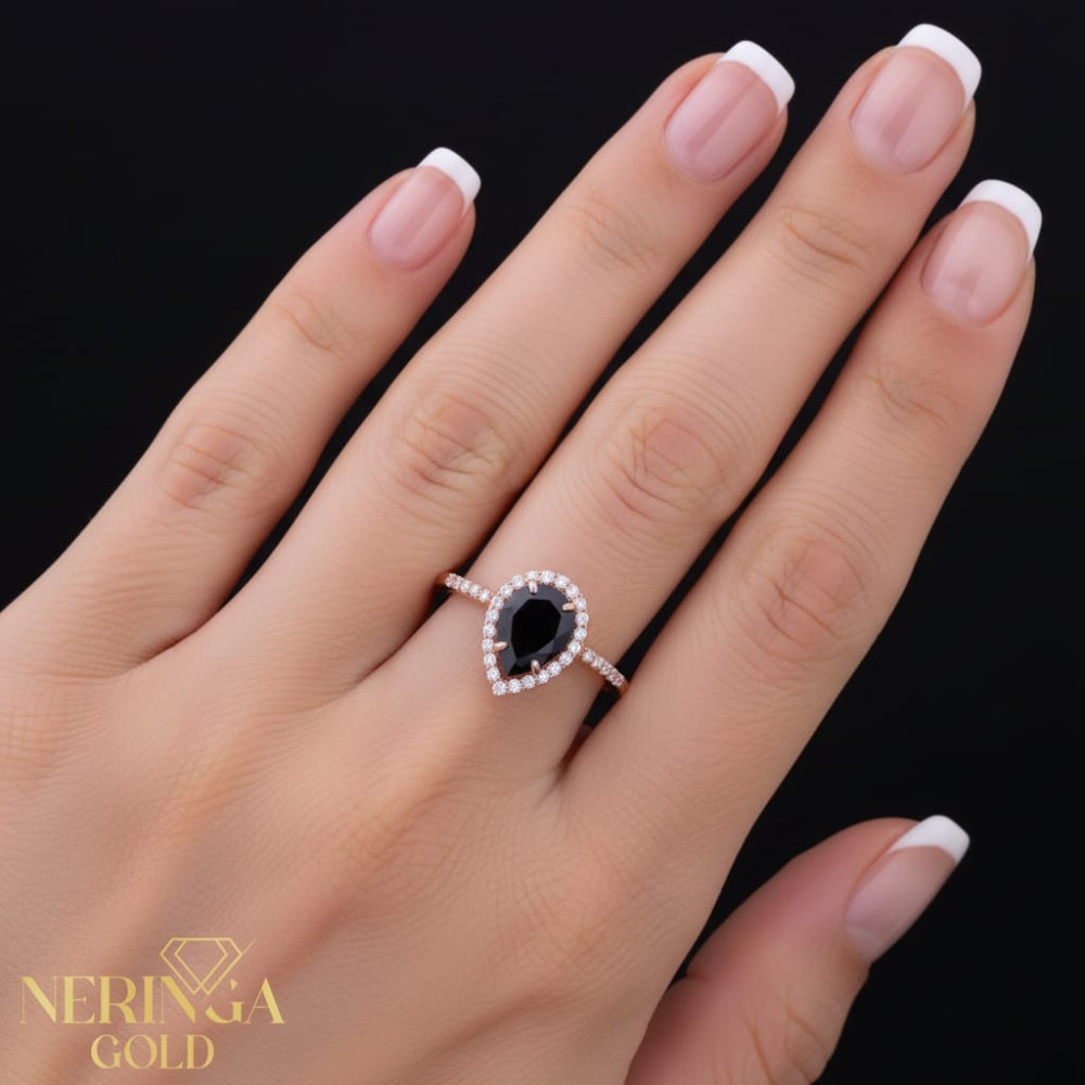 Rose gold women's ring #65700