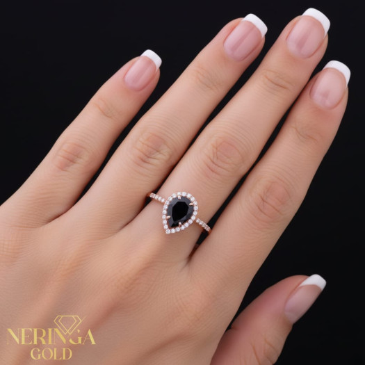 Rose gold women's ring #65700