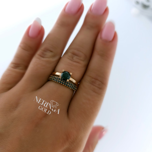 Rose gold women's ring #65442