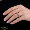 Rose gold women's ring #65713