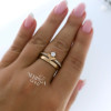 Rose gold women's ring #61322