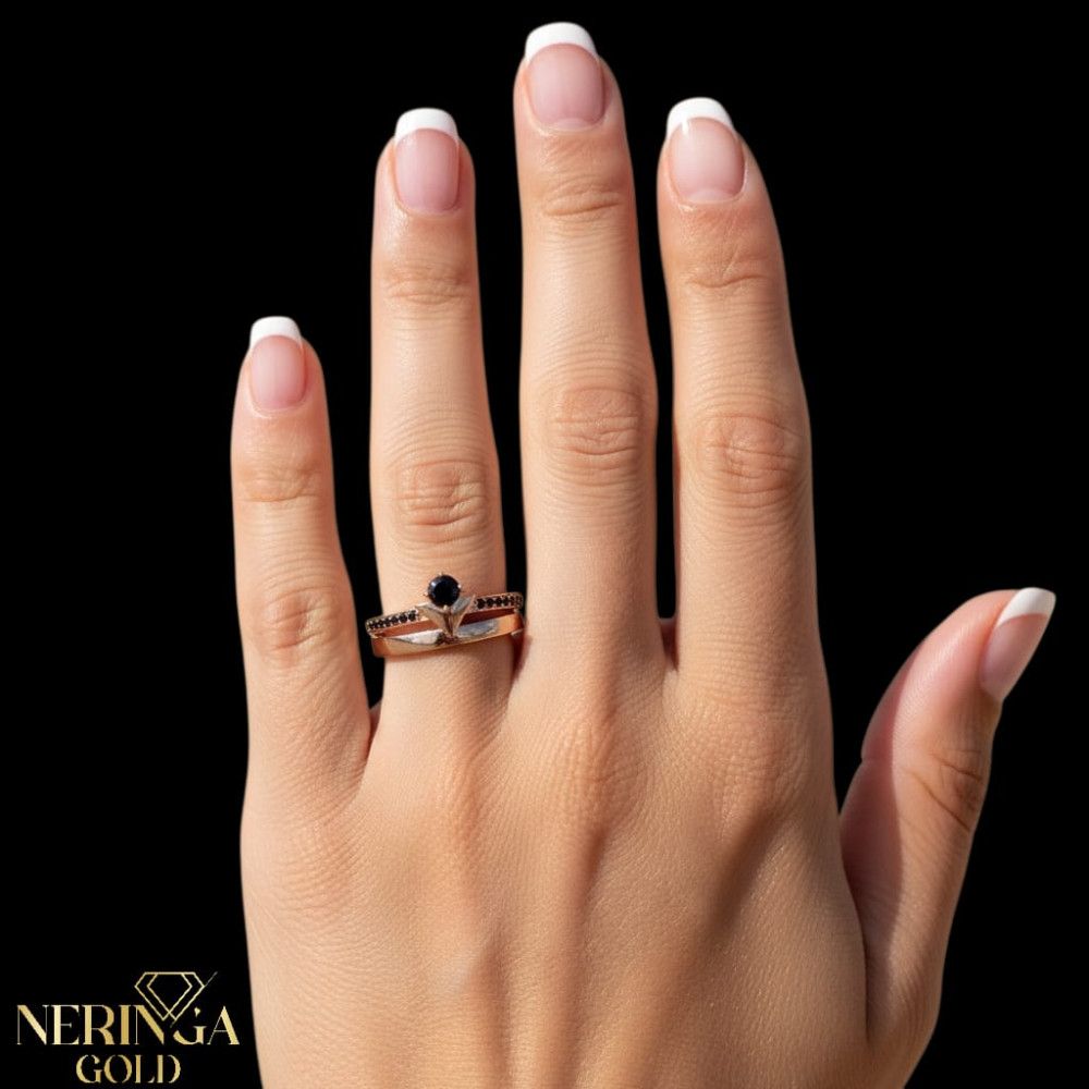 Rose gold women's ring #59897