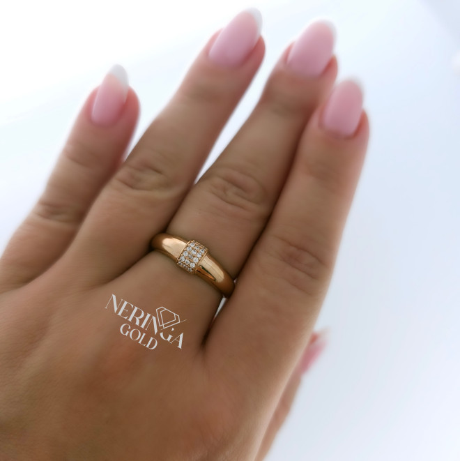 Rose gold women's ring #69173