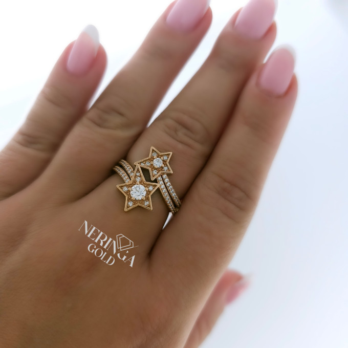 Rose gold women's ring #61450 Rose gold women's ring #61450