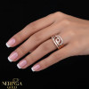 Rose gold women's ring #65053
