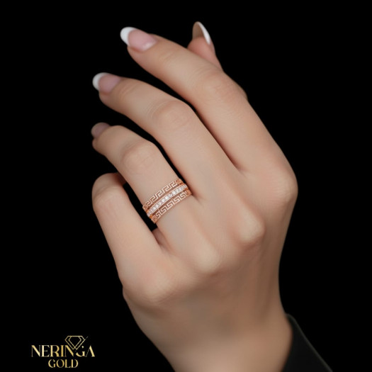 Rose gold women's ring #60057