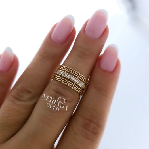 Rose gold women's ring #60057