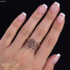 Rose gold women's ring #65501