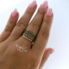 Rose gold women's ring #61211