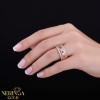 Rose gold women's ring #65270