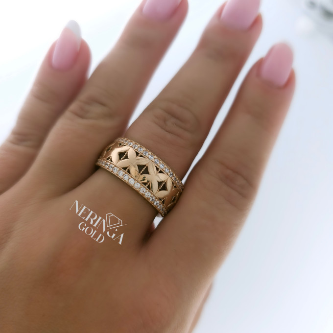 Rose gold women's ring #63345 Rose gold women's ring #63345