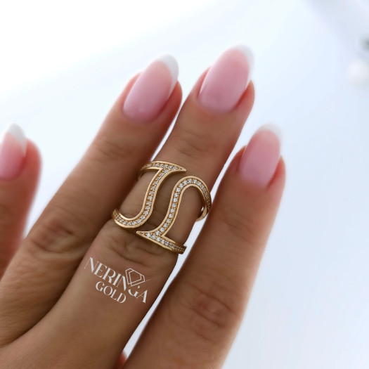 Rose gold women's ring #65427