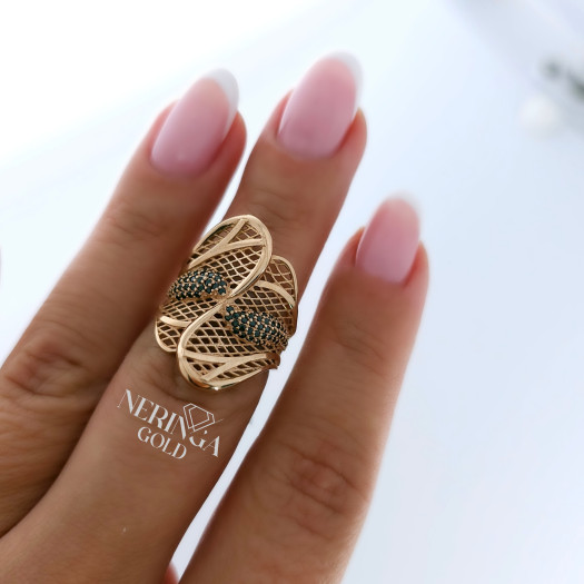 Rose gold women's ring #65035
