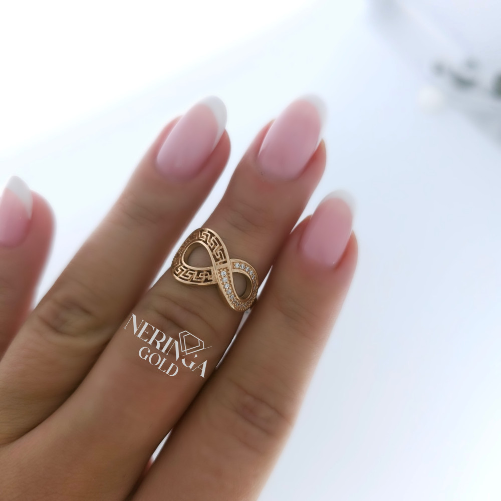 Rose gold women's ring #64980