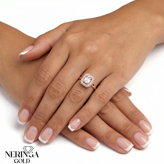 Rose gold women's ring #67945