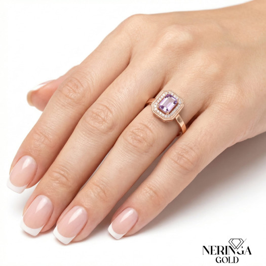 Rose gold women's ring #67455