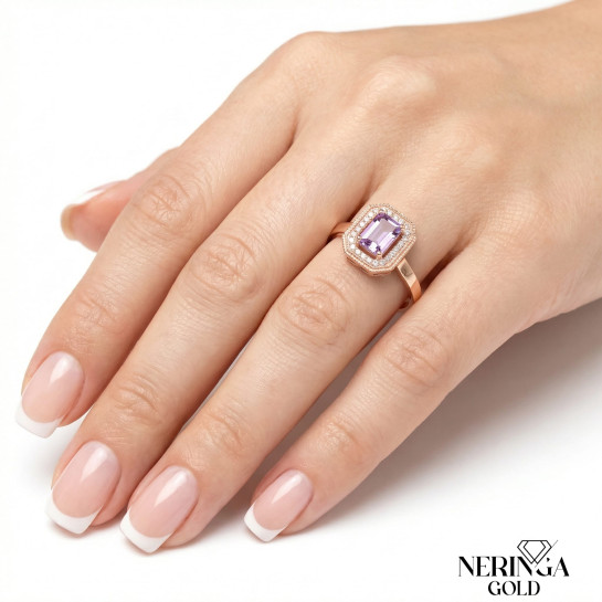 Rose gold women's ring #67455