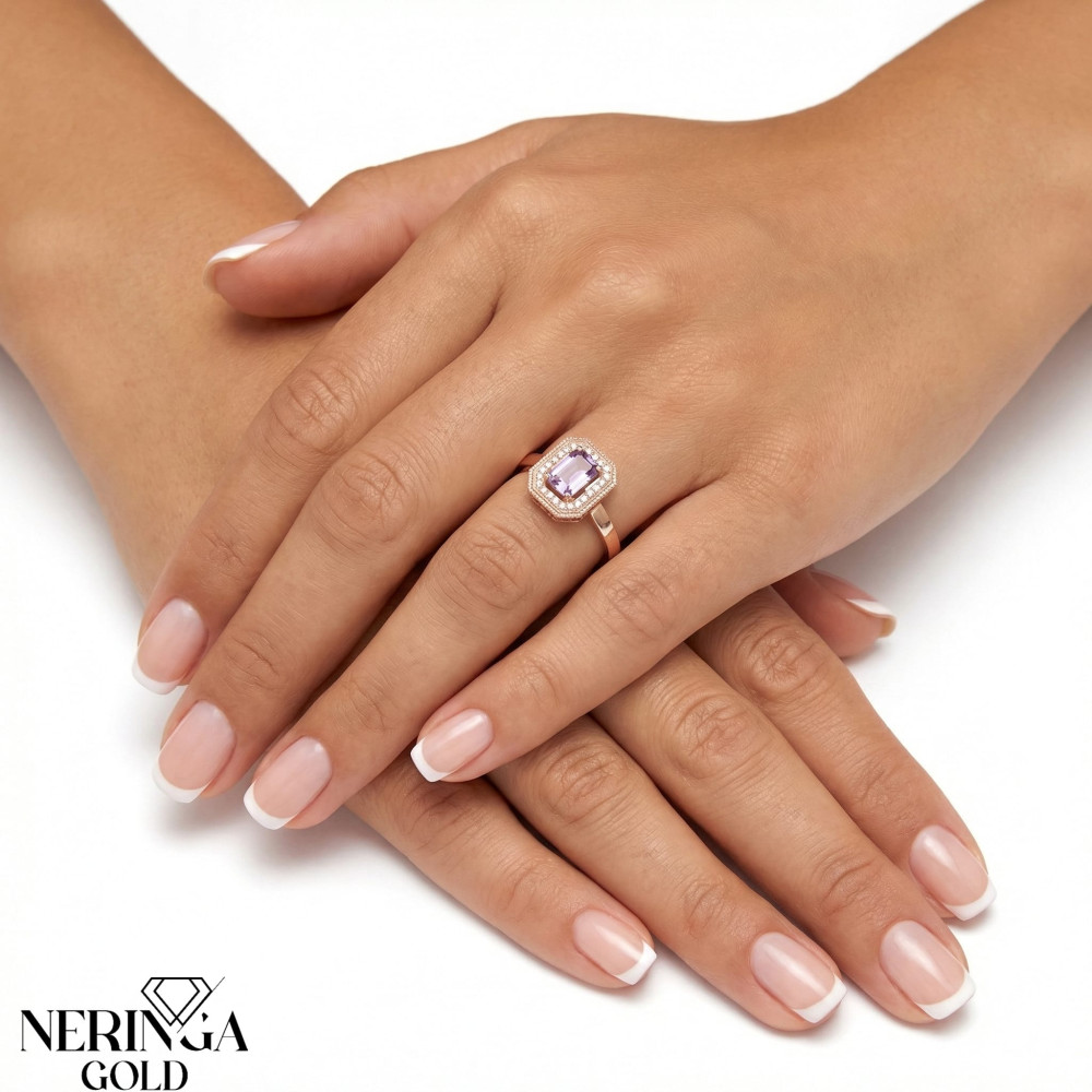 Rose gold women's ring #67455