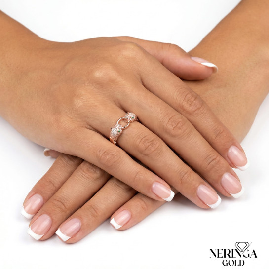Rose gold women's ring #67949