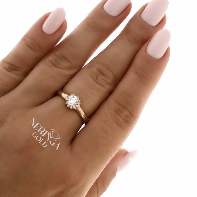 Rose gold women's ring #63795