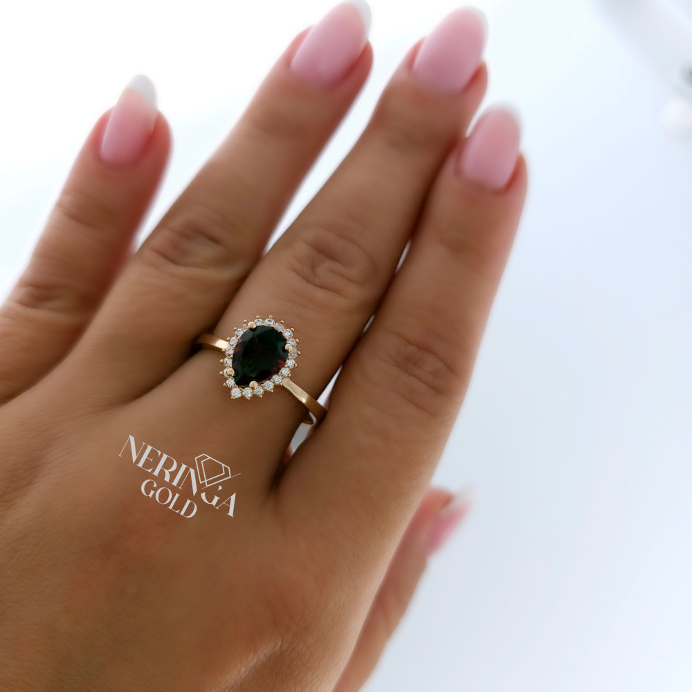 Rose gold women's ring #65335