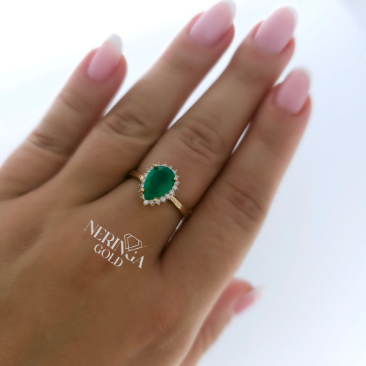 Rose gold women's ring #65661