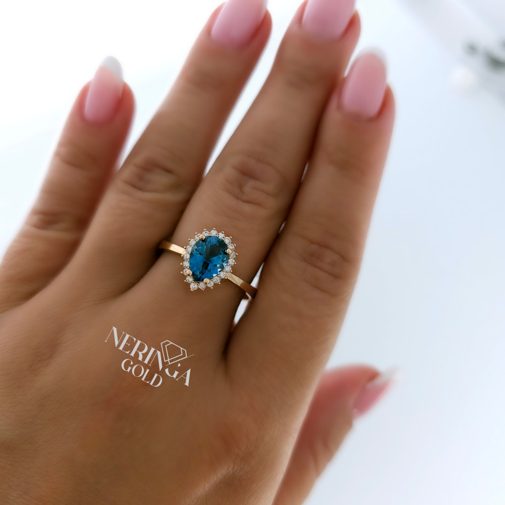 Rose gold women's ring #65215