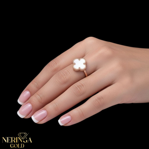 Rose gold women's ring #65086