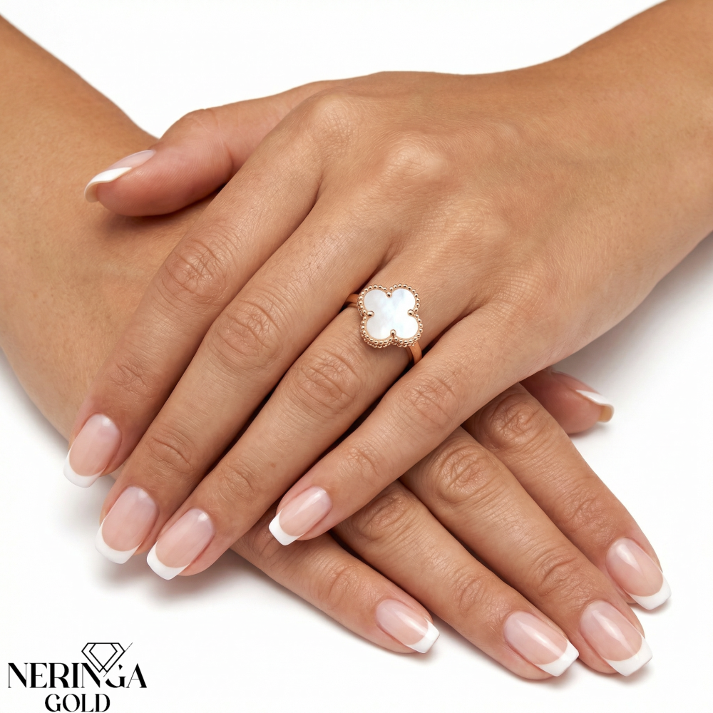 Rose gold women's ring #65559